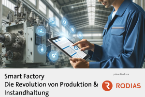 Whitepaper Rodias - Wie die Smart Factory Ihre Fertigung transformieren kann. Das Whitepaper gibt einen tiefen Einblick in die Revolutionierung von Produktion und Instandhaltung durch Smart Factory, erläutert die Vorteile der Technologieintegration und bietet strategische Ansätze zur effektiven Implementierung in Unternehmen, die wettbewerbsfähig bleiben und sich in einer sich ständig verändernden Wirtschaft durchsetzen möchten.